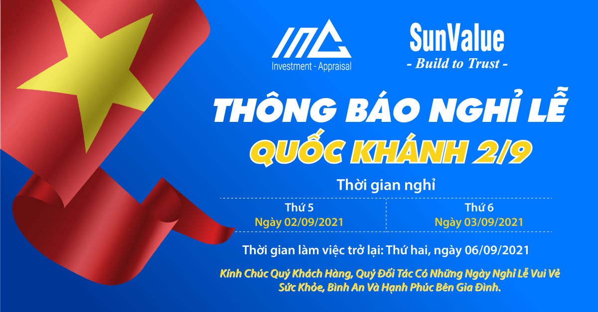 THÔNG BÁO NGHỈ LỄ QUỐC KHÁNH 2/9