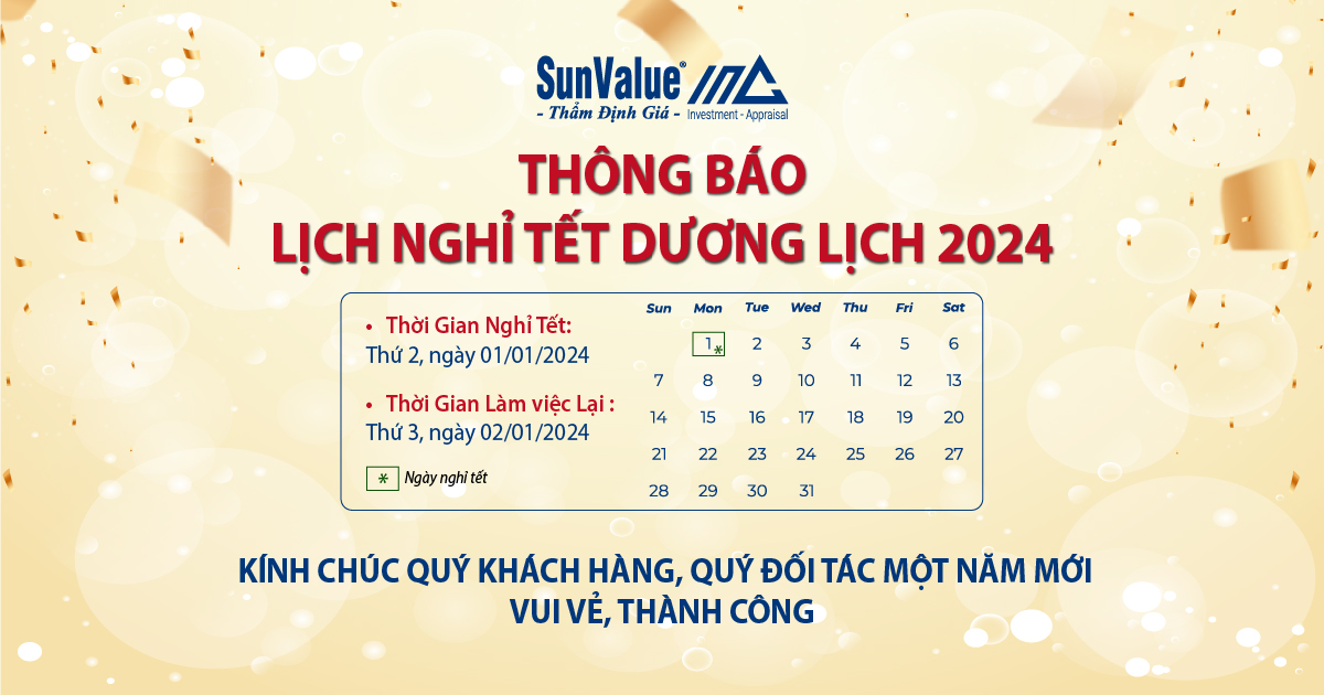 LỊCH NGHỈ TẾT DƯƠNG LỊCH 2024 - THẨM ĐỊNH QUỐC TẾ ĐÔNG DƯƠNG