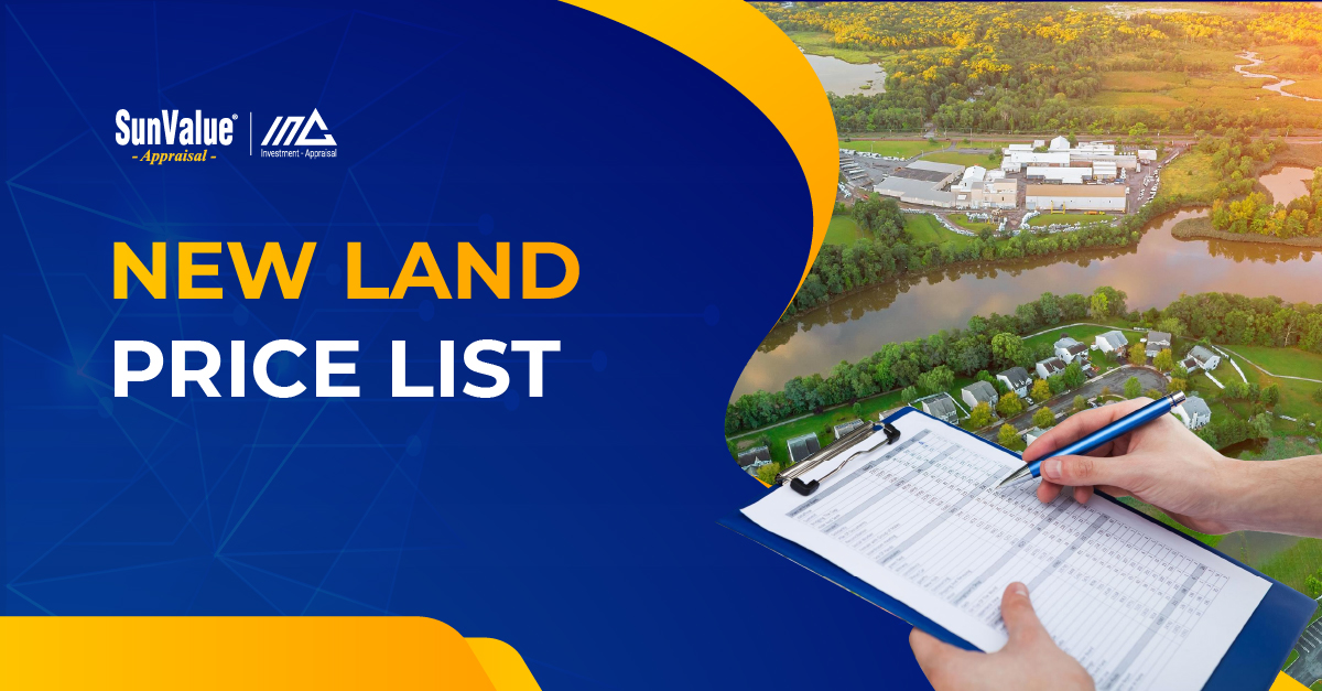 WHEN WILL THE NEW LAND PRICE LIST TAKE EFFECT?