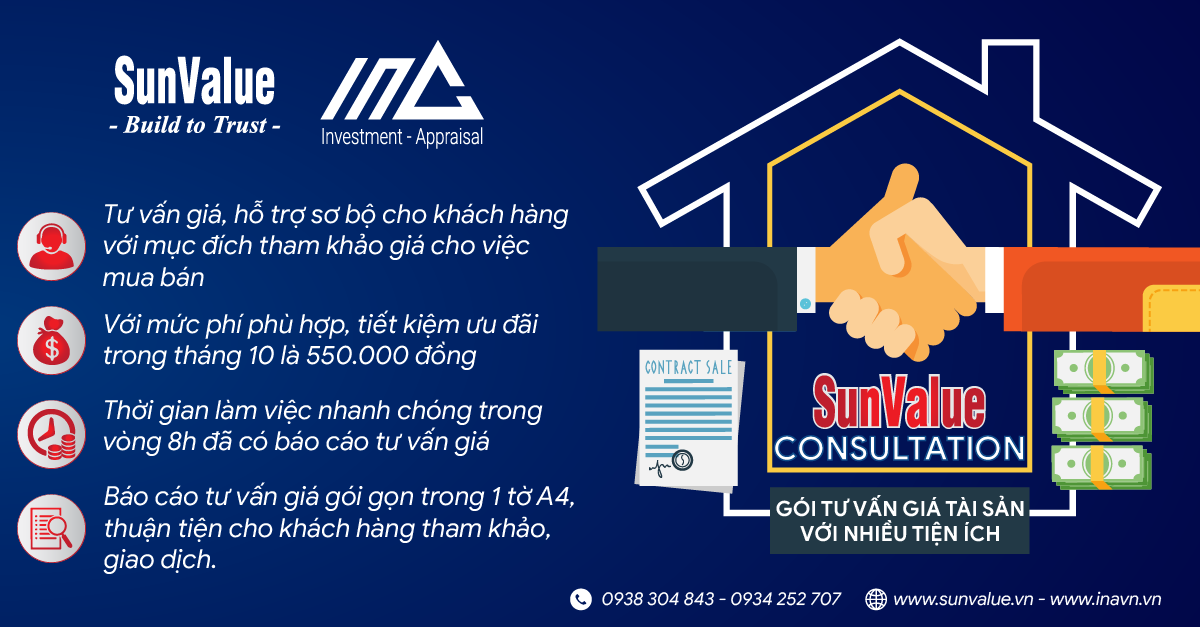 SUNVALUE – CONSULTATION: GÓI TƯ VẤN GIÁ TÀI SẢN TIỆN ÍCH