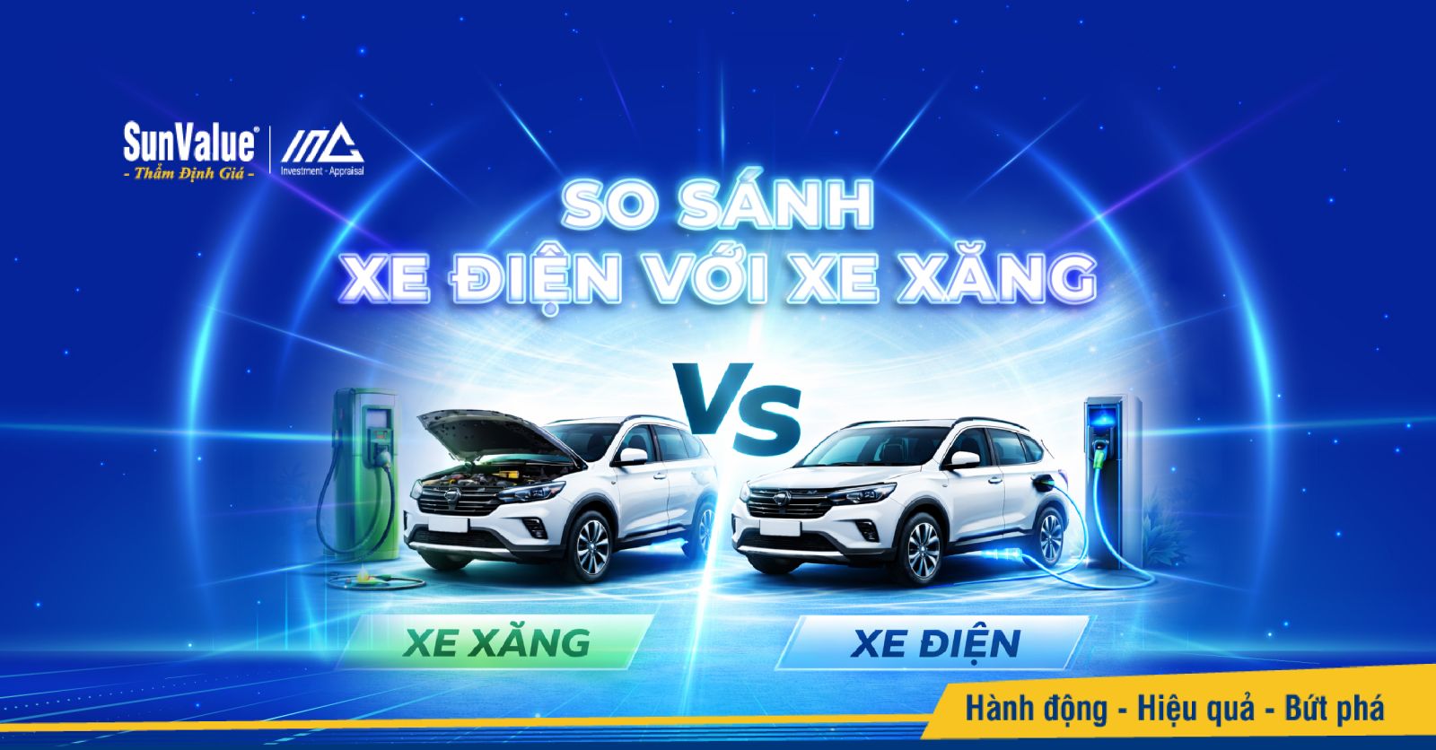 So sánh xe điện với xe xăng