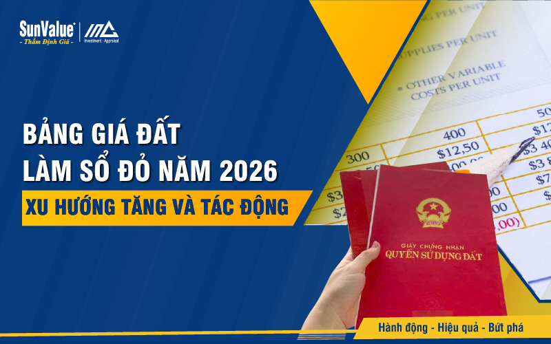 Bảng giá đất làm sổ đỏ năm 2026
