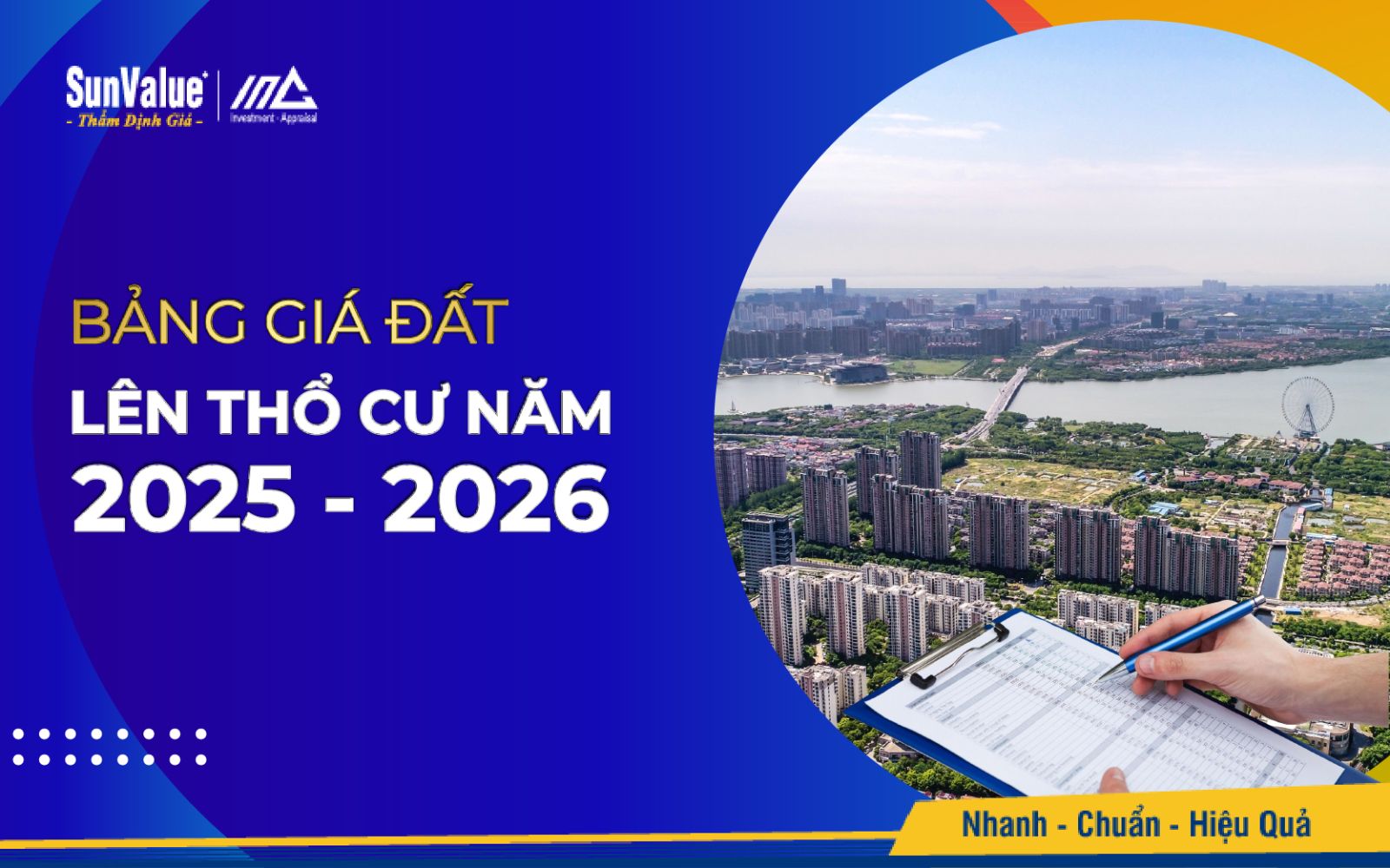 Bảng giá đất lên thổ cư năm 2026 – 2027