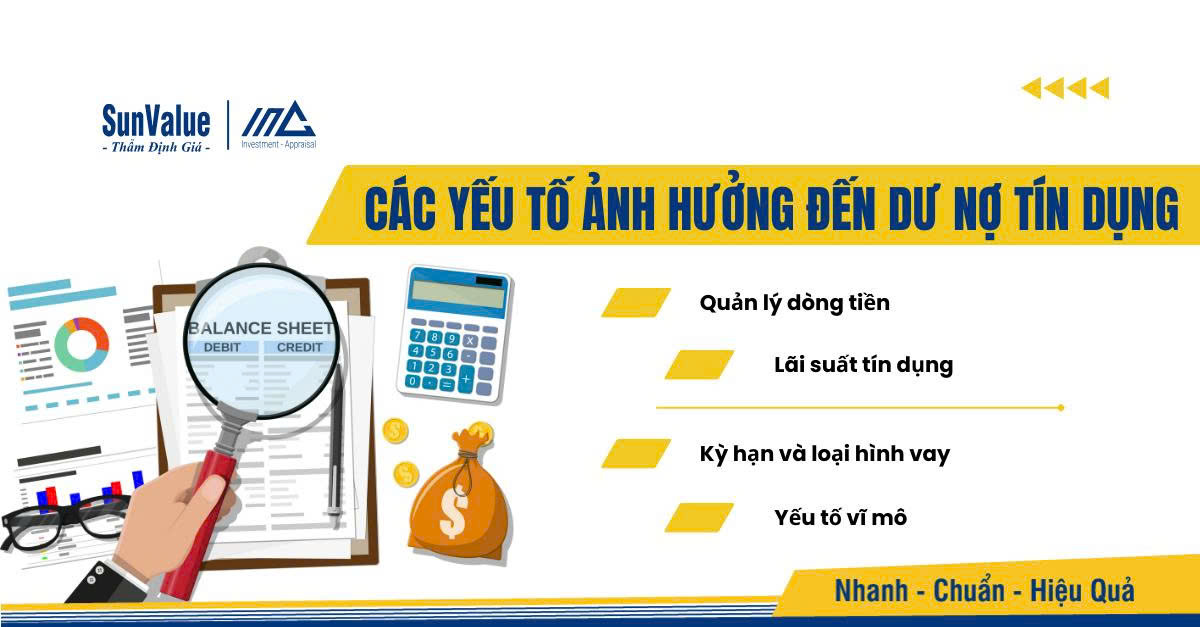 Các yếu tố ảnh hưởng đến dư nợ tín dụng