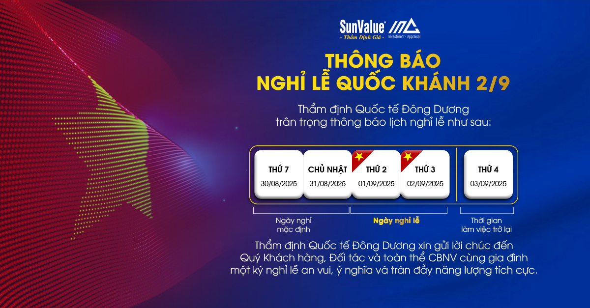 Thẩm định Quốc tế Đông Dương trân trọng thông báo lịch nghỉ lễ 2/9/2025