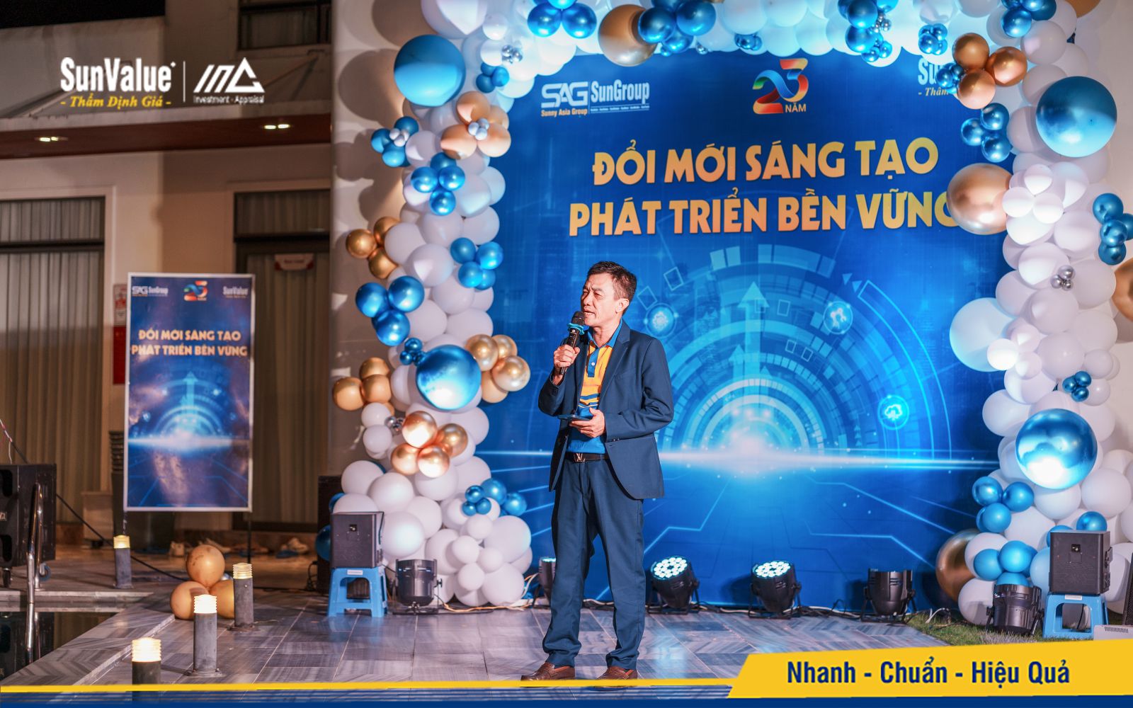 Chủ tịch HĐQT – Tiến sĩ Trương Thái Sơn phát biểu tại lễ kỷ niệm 23 năm