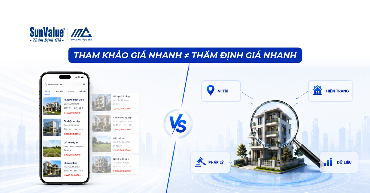 Thẩm định nhanh khác với tham khảo giá nhanh như thế nào